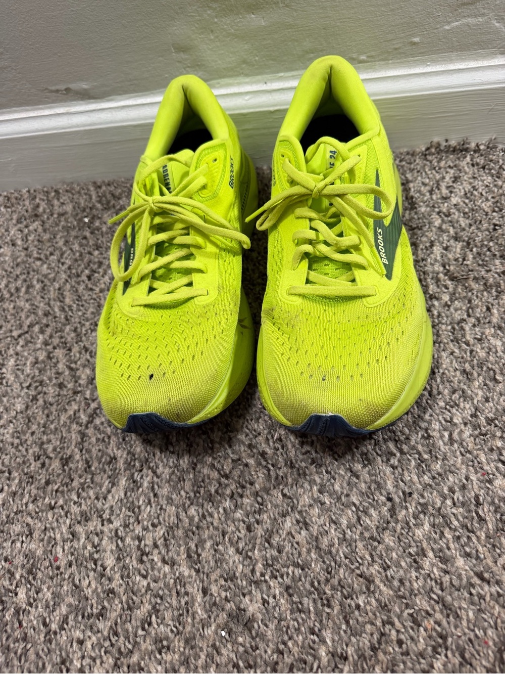 Brooks Kids' Neon Lime Lace-Up Sneakers